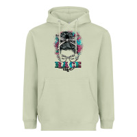 Matcha race life  messy bun Heavyweight Hoodie - BarkalooDesign