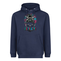 Navy race life  messy bun Heavyweight Hoodie - BarkalooDesign