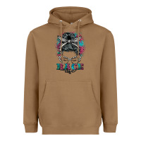Toasted Coconut race life  messy bun Heavyweight Hoodie - BarkalooDesign