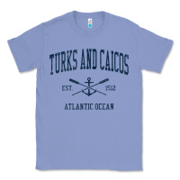 Colony Blue Turks And Caicos Vintage Navy Crossed Oars & Boat Anchor Classic Tee - trangStudio