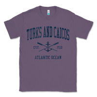 Lavender Turks And Caicos Vintage Navy Crossed Oars & Boat Anchor Classic Tee - trangStudio