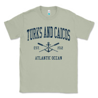 Matcha Turks And Caicos Vintage Navy Crossed Oars & Boat Anchor Classic Tee - trangStudio