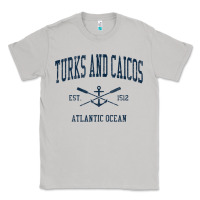 Moon Dust Turks And Caicos Vintage Navy Crossed Oars & Boat Anchor Classic Tee - trangStudio