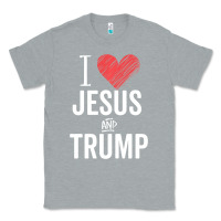 Heather Grey I Love Jesus And Trump Republican Conservative Gift Classic Tee - trangStudio
