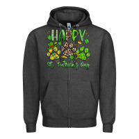 Charcoal Heather happy st. patricks day paws Zipper Hoodie - Artiststas