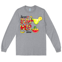 Heather Grey sweet summer time fruits Long Sleeve Tee - CowCowDesign