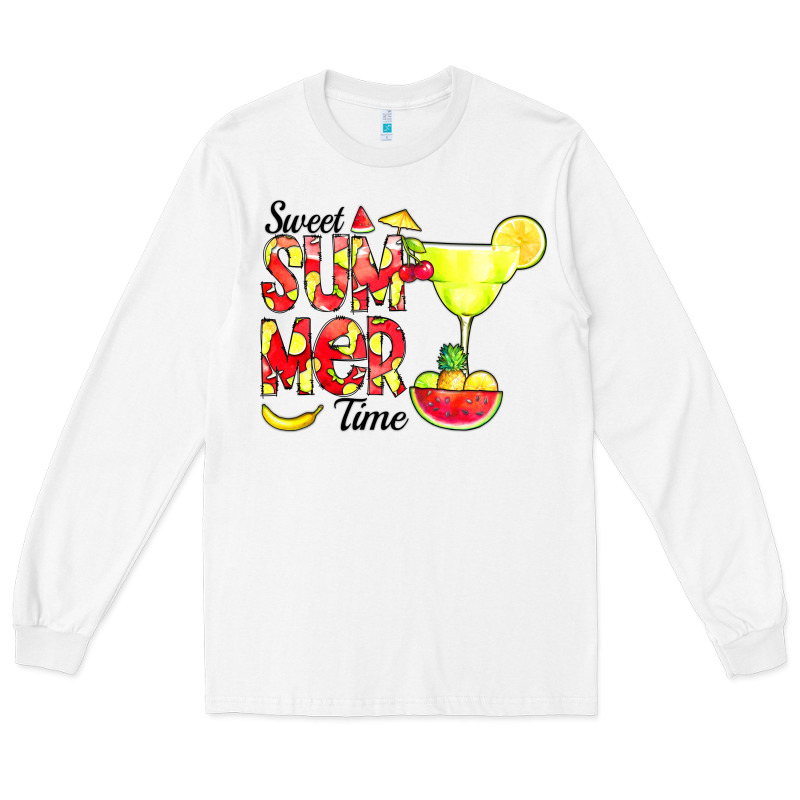 Sweet Summer Time Fruits Long Sleeve Tee by CowCowDesign | Teevron