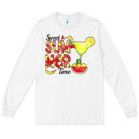 White sweet summer time fruits Long Sleeve Tee - CowCowDesign