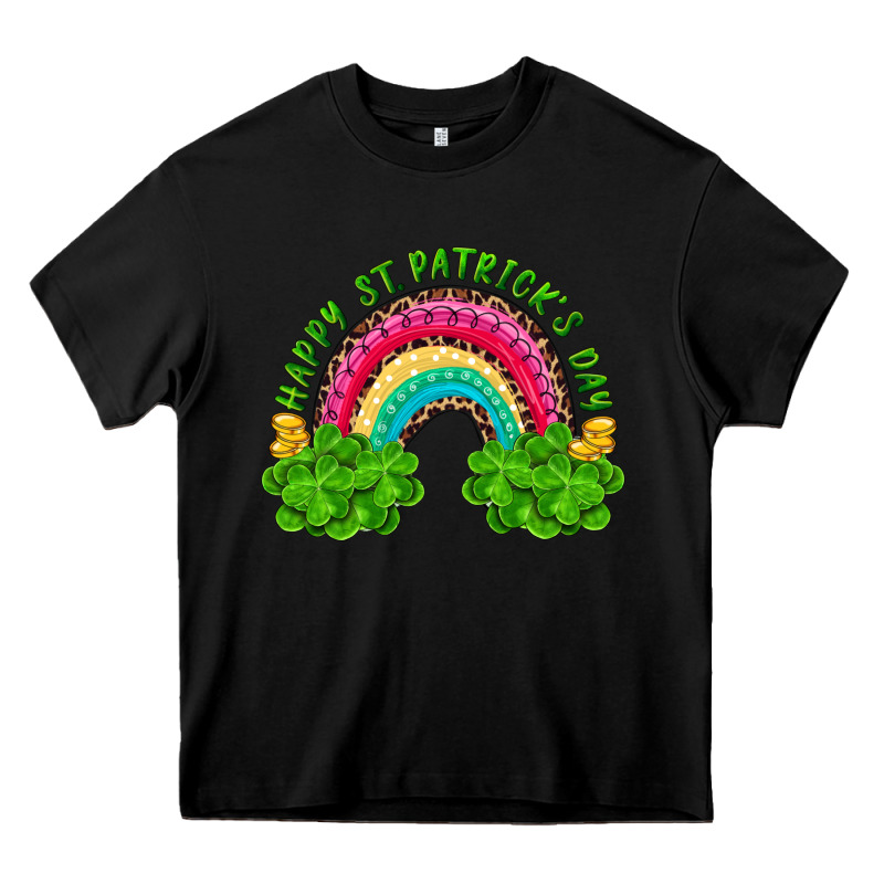 Happy St Patricks Day Rainbow And Shamrock Heavy Core Tee by RanaPortraitStore | Teevron