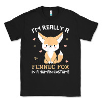Black i'm really a fennec fox in a human costume funny gift t shirt Classic Tee - trangStudio
