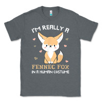 Charcoal Heather i'm really a fennec fox in a human costume funny gift t shirt Classic Tee - trangStudio