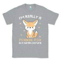 Heather Grey i'm really a fennec fox in a human costume funny gift t shirt Classic Tee - trangStudio