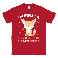Red i'm really a fennec fox in a human costume funny gift t shirt Classic Tee - trangStudio