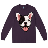 Plum French Bulldog Long Sleeve Tee - Jasminsmagicworld