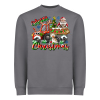 Storm Merry Christmas  tractor Heavyweight Sweatshirt - CowhideDigitalArt