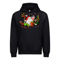 Black joy with volleyball and santa's hat Urban Hoodie - AdoDesignShop