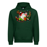 Forest Green joy with volleyball and santa's hat Urban Hoodie - AdoDesignShop