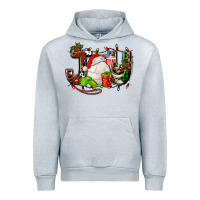 Heather Grey joy with volleyball and santa's hat Urban Hoodie - AdoDesignShop