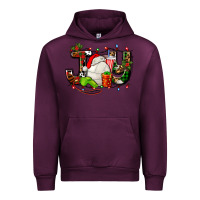 Mauve Wine joy with volleyball and santa's hat Urban Hoodie - AdoDesignShop