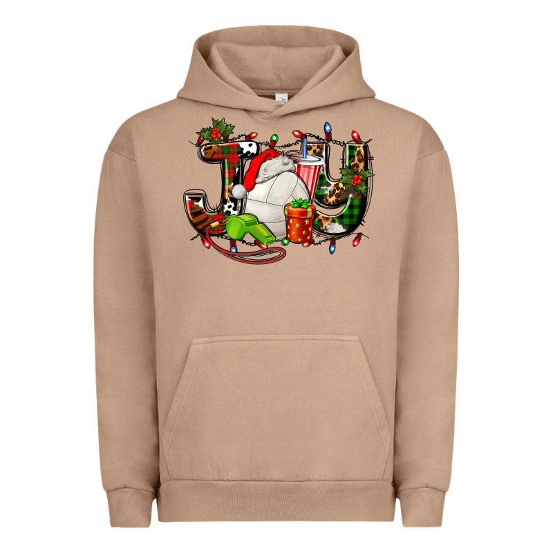 Joy With Volleyball And Santa's Hat Urban Hoodie by AdoDesignShop | Teevron