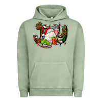 Pigment Oil Green joy with volleyball and santa's hat Urban Hoodie - AdoDesignShop