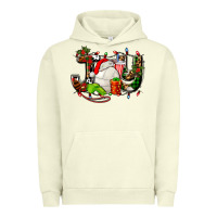 Pigment Pistachio joy with volleyball and santa's hat Urban Hoodie - AdoDesignShop