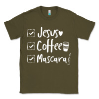 Army Green Checklist Jesus Coffee Mascara Classic Tee - trangStudio