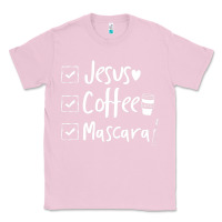 Bubblegum Pink Checklist Jesus Coffee Mascara Classic Tee - trangStudio