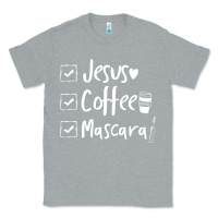 Heather Grey Checklist Jesus Coffee Mascara Classic Tee - trangStudio