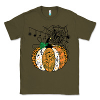 Army Green halloween pumpkin music symbols music teacher halloween t shirt copy Classic Tee - trangStudio