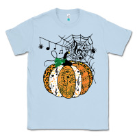 Dusty Blue halloween pumpkin music symbols music teacher halloween t shirt copy Classic Tee - trangStudio