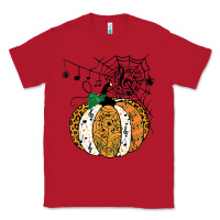 Red halloween pumpkin music symbols music teacher halloween t shirt copy Classic Tee - trangStudio