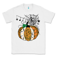 White halloween pumpkin music symbols music teacher halloween t shirt copy Classic Tee - trangStudio
