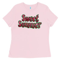 Bubblegum Pink sweet summer watermelon Ladies Tee - NancyCooperArtShop