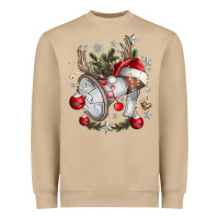 Mushroom Merry Christmas Heavyweight Sweatshirt - CowhideDigitalArt