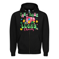 Black take your lucky charms st patricks Zipper Hoodie - Artiststas