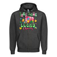 Charcoal Heather take your lucky charms st patricks Zipper Hoodie - Artiststas