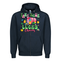 Navy take your lucky charms st patricks Zipper Hoodie - Artiststas