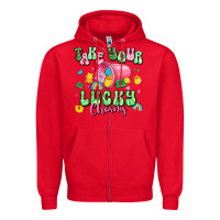 Red take your lucky charms st patricks Zipper Hoodie - Artiststas