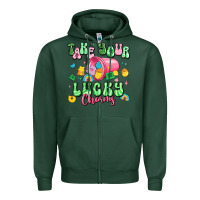 Sports Green take your lucky charms st patricks Zipper Hoodie - Artiststas