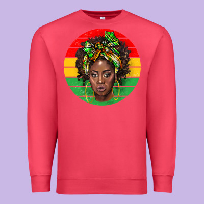 Black Women Premium Sweatshirt Designed By Barkaloodesign