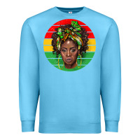 Ocean Blue black women Premium Sweatshirt - BarkalooDesign