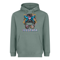 Sage dog mama messy bun Heavyweight Hoodie - BarkalooDesign