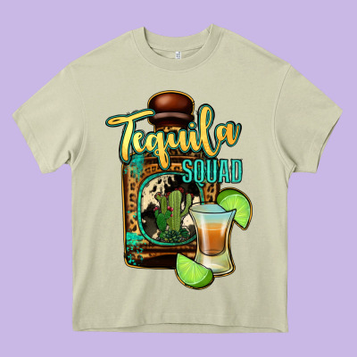 Tequila Squad Heavy Core Tee Designed By Bettercallsaul