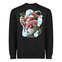 Black merry Christmas gnome Heavyweight Sweatshirt - CowhideDigitalArt