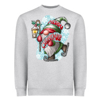 Heather Grey merry Christmas gnome Heavyweight Sweatshirt - CowhideDigitalArt