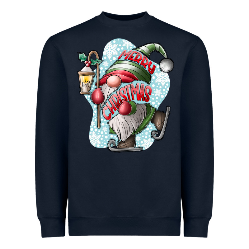Merry Christmas Gnome Heavyweight Sweatshirt by CowhideDigitalArt | Teevron