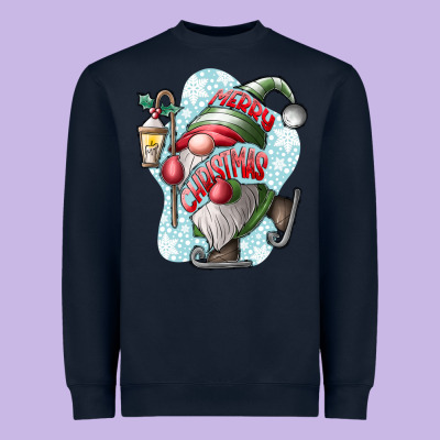 Merry Christmas Gnome Heavyweight Sweatshirt Designed By Cowhidedigitalart