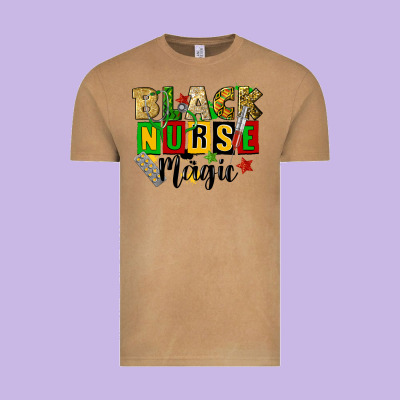 Black Nurse Magic Juneteenth Vintage Tee Designed By Cowgirlartshop