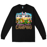 Black Happy Easter camping Long Sleeve Tee - OliviaCreatesArt